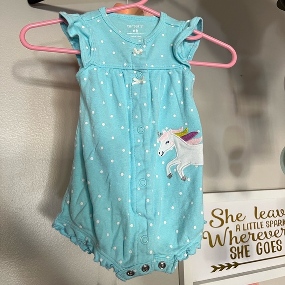 Carter's Other - Carter’s Newborn Baby Girl Unicorn Romper 💕🦄